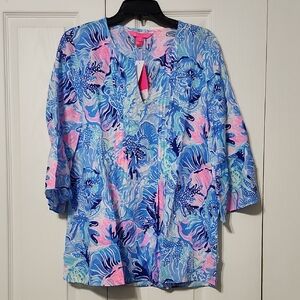 NWT Lilly Pulitzer Hollie Linen Tunic. Size L
